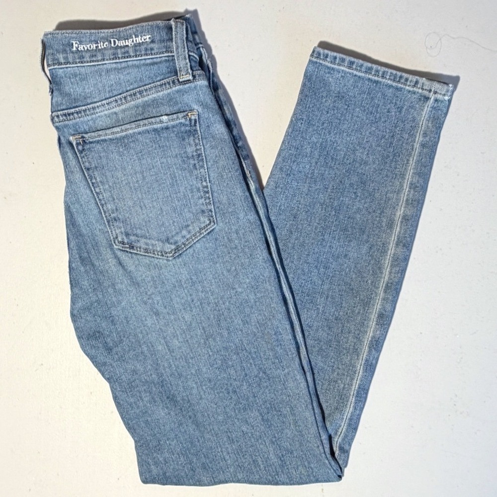 Favorite Daughter Womens High Rise‎ Straight Leg Blue Nashville Denim Jeans 24